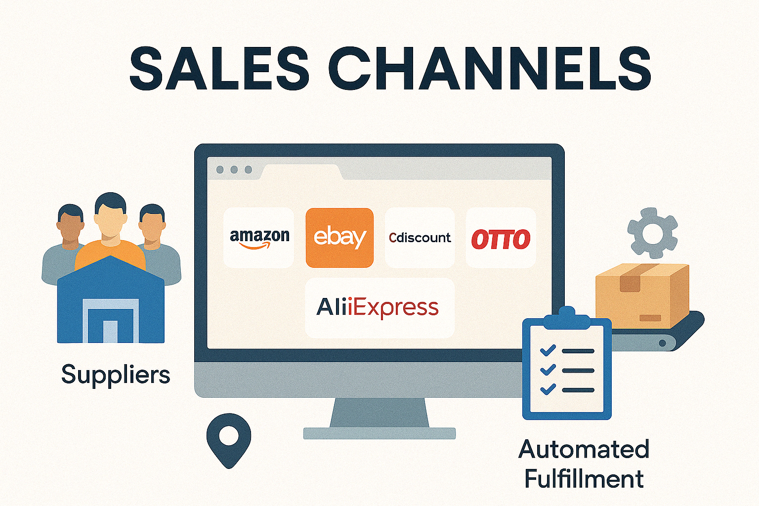 Sales channels illustration